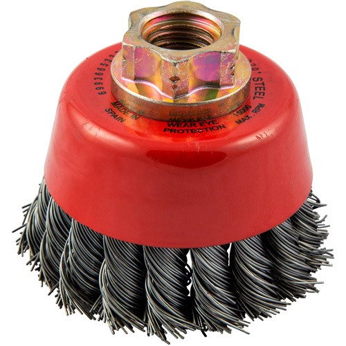 Norton 69936653336 Knotted Wire Cup Brush Knotted Wire Cup Brush, 2-3/4" Dia. x 5/8"-11 Arbor - Each