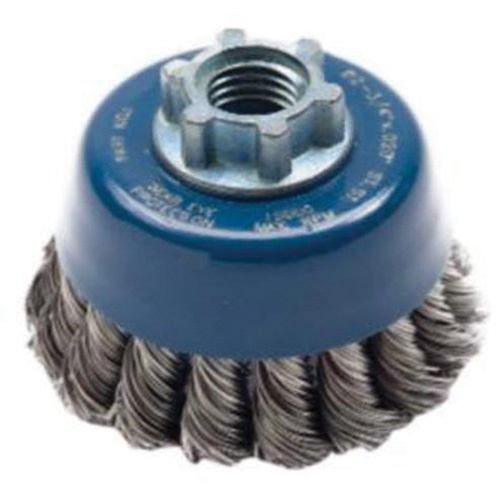 Norton 69936653340 Knotted Wire Cup Brush Knotted Wire Cup Brush, 2-3/4" Dia. x 5/8"-11 Arbor - Each