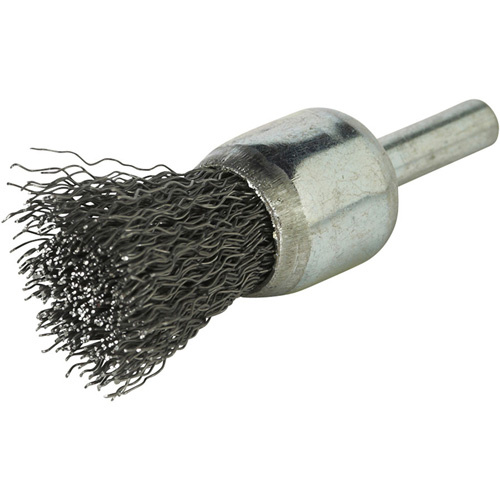 Norton 69936653309 Stem Mounted Crimped Wire Brush Stem Mounted Crimped Wire Brush, 1", 0.020" Fill, 1/4" Shank - Each
