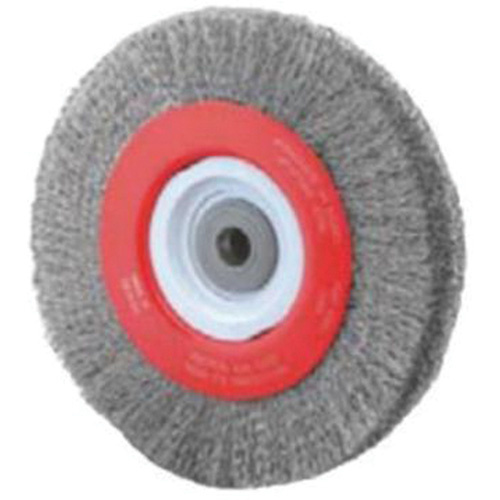 Norton 69936653326 Crimped Bench Wheel Crimped Bench Wheel, 8" Dia., 0.014" Fill, 1/2"-2 Arbor - Each