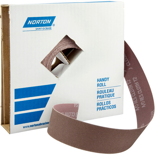 Norton 66261127730 Metalite K225 Shop Rolls, Aluminum Oxide, 1-1/2" W x 150' L, P50-X Grit-(Roll)