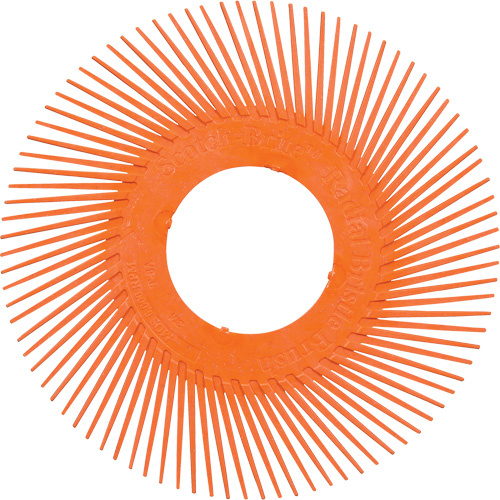 3M 7100374842 Scotch-Brite Type A Precision Radial Bristle Brush PN-RB without Adapter, Ceramic, 80+ Grit, 6" Dia.-(Box of 40)