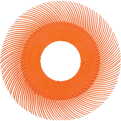 3M 7100374846 Scotch-Brite Type C Precision Radial Bristle Brush PN-RB without Adapter, Ceramic, 80+ Grit, 6" Dia.-(Box of 40)