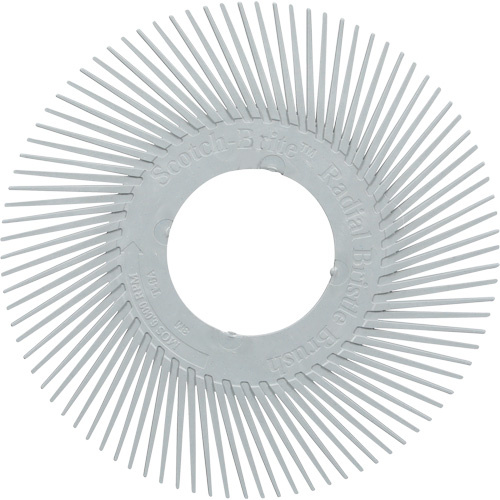 3M 7100374834 Scotch-Brite Type A Precision Radial Bristle Brush PN-RB without Adapter, Ceramic, 120+ Grit, 6" Dia.-(Box of 40)