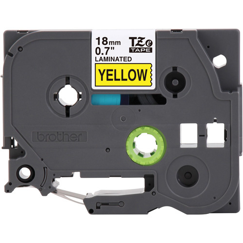 Brother TZE641G Tape Cartridge for P-touch® Labeling System Tape Cartridge for P-touch<sup>®</sup> Labeling System, 18 mm x 8 m, Black on Yellow - Each - Image 2