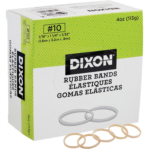 DIXON 58500-10 Rubber Bands, 1-1/4" x 1/16"-(Box of .25 lbs)