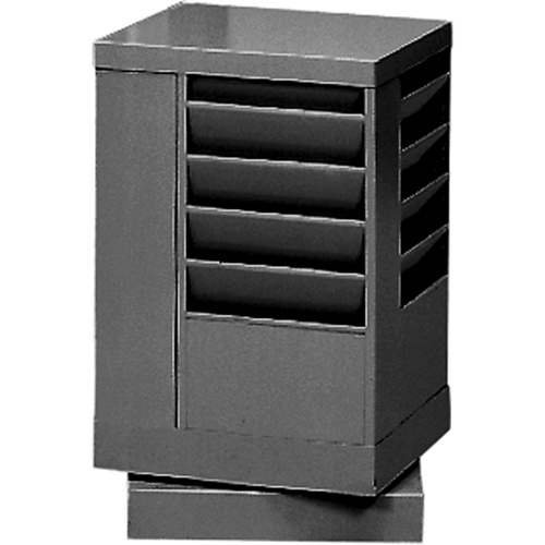 Durham ManufacturingLiterature Storage Racks, Rotating, 20 Slots, Steel, 14-1/8" W x 14-1/8" D x 21-1/4" H-(Each)