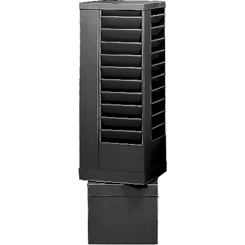 Durham ManufacturingLiterature Storage Racks, Rotating, 44 Slots, Steel, 14-1/8" W x 14-1/8" D x 48-1/2" H-(Each)