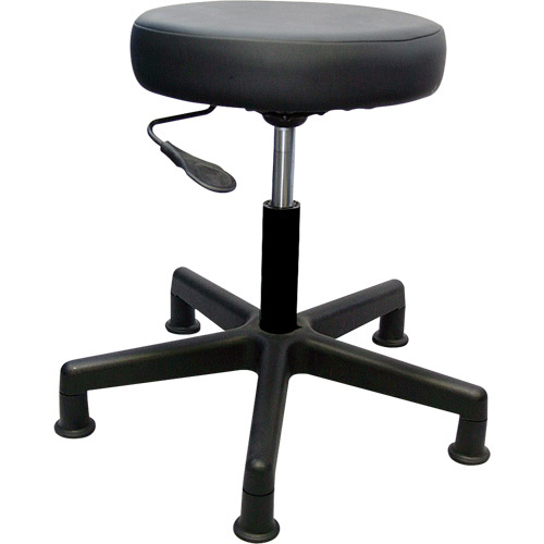 Mur-Van C924-3P-GL-V 900 Series Task Stool, Stationary, Adjustable, 16" - 22", Vinyl Seat, Black-(Each)