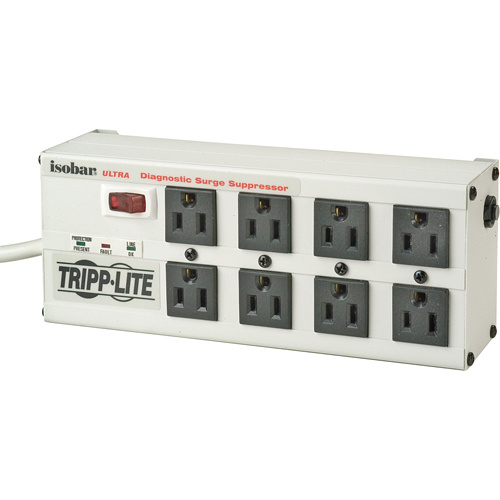 Tripp Lite ISOBAR8ULTRA Isobar® Premium Surge Suppressors Isobar<sup>®</sup> Premium Surge Suppressors, 8 Outlets, 3840 J, 1440 W, 12' Cord - Each