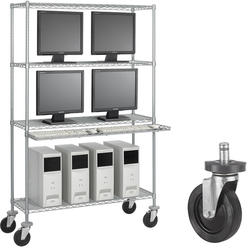 Safco 5283 5"" Rubber Caster Kit 5" Rubber Caster Kit - Each