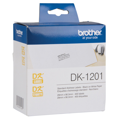 Brother DK1201 Tape Cartridge for QL Label Printers Tape Cartridge for QL Label Printers, 29 mm x 3-1/2", White - Each
