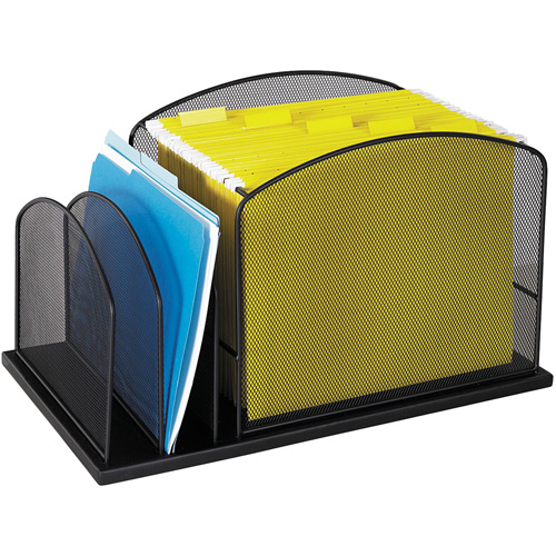 Safco 3259BL Onyx™ Steel Mesh Desktop Organizers Onyx™ Steel Mesh Desktop Organizers - Each