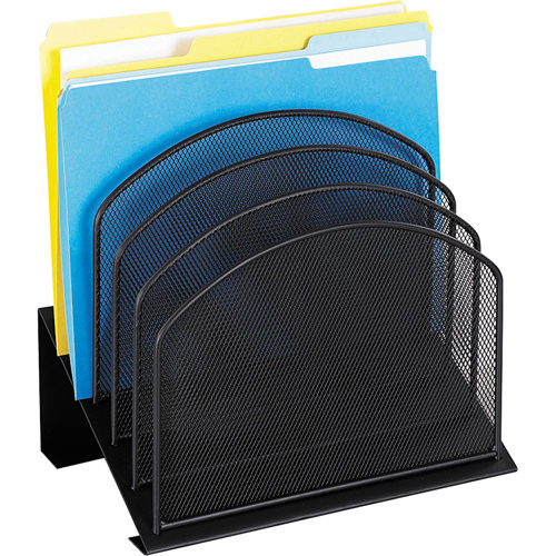 Safco 3257BL Onyx™ Steel Mesh Desktop Organizers Onyx™ Steel Mesh Desktop Organizers - Each