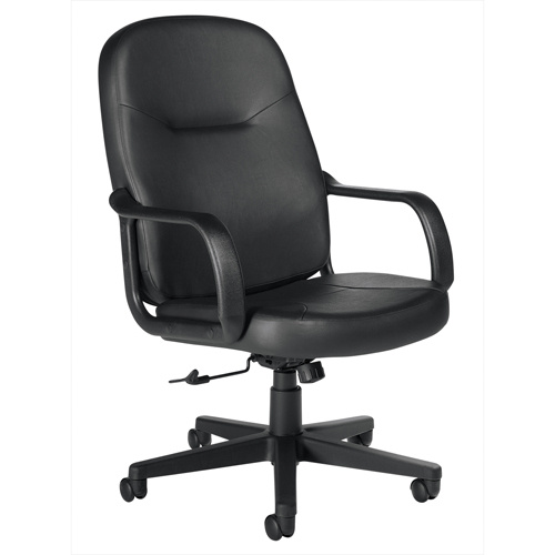 Offices To Go MVL2732-9 PU30 BL20 BLK Office Chairs Office Chairs, Leather, Black - Each