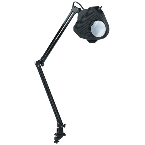 Magnifying Task Light Magnifying Task Light, 60 W, Fluorescent/Incandescent/LED, Clamp, 40" Neck, Black - Each