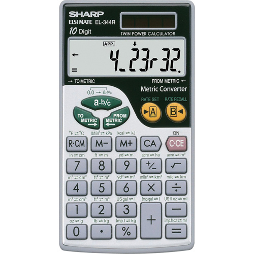 Sharp 744656 Metric Calculator Metric Calculator - Each