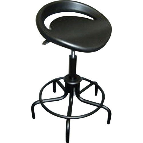 Mur-Van C6585-1600 6000 Series Oversized Stool, Stationary, Adjustable, 25" - 30", Polyurethane Seat, Black-(Each)