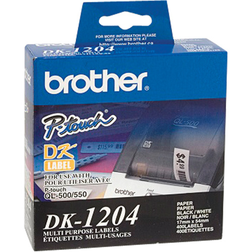 Brother DK1204 DK Series Die Cut Multi-Purpose Paper Labels DK Series Die Cut Multi-Purpose Paper Labels - Each
