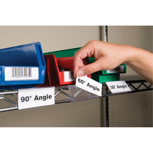 Aigner Label Holder WRS-1253 Wire-Rac, Snap-On, 3" L x 1-1/4" W-(Box of 25)