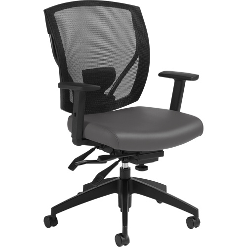 Offices To Go MVL2803 BL27 Multi-Tilter Arm Chairs Multi-Tilter Arm Chairs, Vinyl, Charcoal, 300 lbs. Capacity - Each