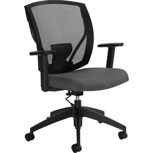 Offices To Go MVL2806 BL27 Task Chairs Task Chairs, Vinyl, Charcoal, 300 lbs. Capacity - Each