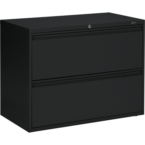 Offices To Go MVL1936P2-BLK Lateral Cabinet Lateral Cabinet, Steel, 2 Drawers, 36" W x 19-1/4" D x 27-31/100" H, Black - Each