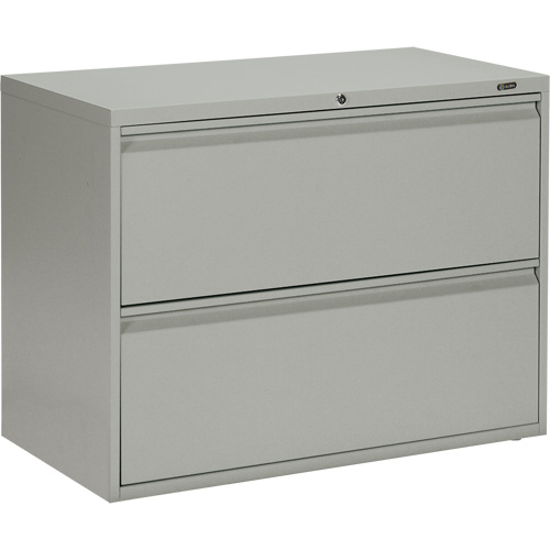 Offices To Go MVL1936P2 GRY Lateral Cabinet Lateral Cabinet, Steel, 2 Drawers, 36" W x 19-1/4" D x 27-31/100" H, Grey - Each