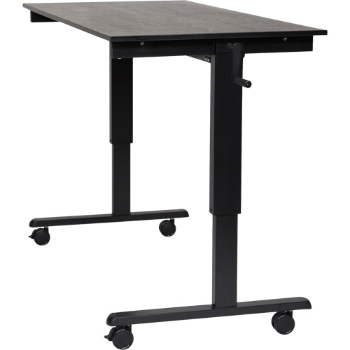 Luxor H. Wilson STANDCF60-BK/BO Adjustable Stand-Up Desk Adjustable Stand-Up Desk, Stand-Alone Desk, 48-1/2" H x 59" W x 29-1/2" D, Black - Each