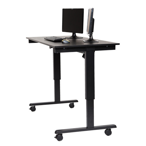 Luxor H. Wilson STANDE-60-BK/BO Adjustable Stand-Up Desk Adjustable Stand-Up Desk, Stand-Alone Desk, 45-1/4" H x 29-1/2" D, Black - Each