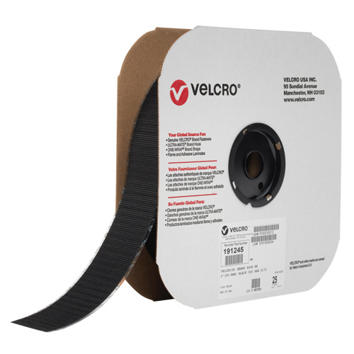 Velcro Companies 158495 Fastener Tape Fastener Tape, Hook, 25 yds x 2", Adhesive, Black - Each