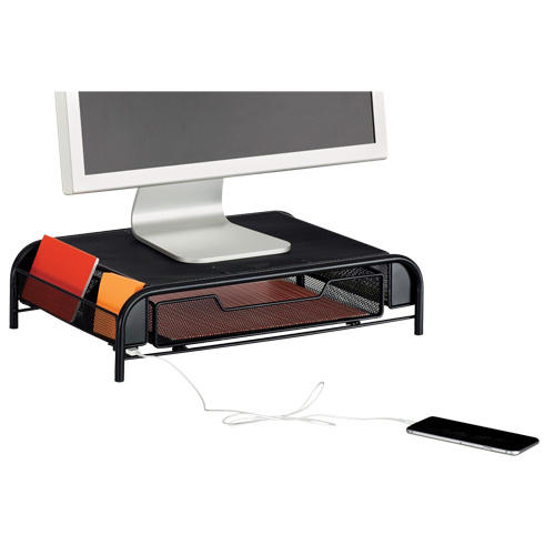 Safco 3230BL Onyx™ USB Powered Desk Organizer Onyx™ USB Powered Desk Organizer - Each