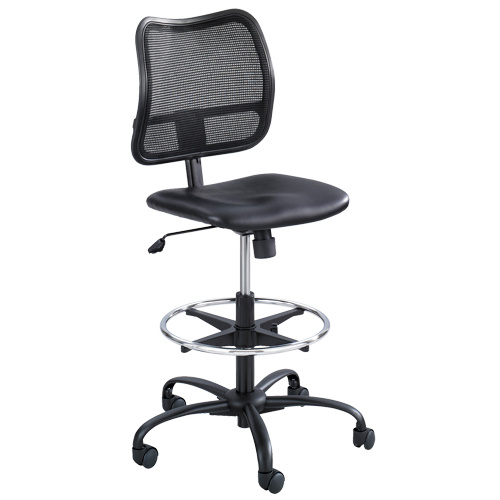Safco 3395BV Vue™ Ergonomic Stool Vue™ Ergonomic Stool, Vinyl, Black, 250 lbs. Capacity - Each
