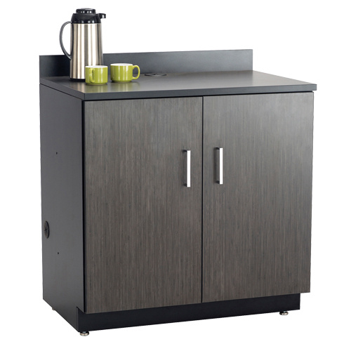 Safco 1702AN Modular Base Cabinet Modular Base Cabinet, Melamine, 2 Shelves, 39" H x 36" W x 25" D, Asian Night/Black - Each