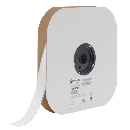 Velcro Companies 190228 Fastener Tape Fastener Tape, Loop, 25 yds x 3/4", Sew-On, White - Each