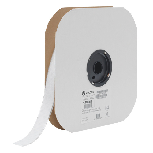 Velcro Companies 190388 Fastener Tape Fastener Tape, Loop, 25 yds x 1", Sew-On, White - Each