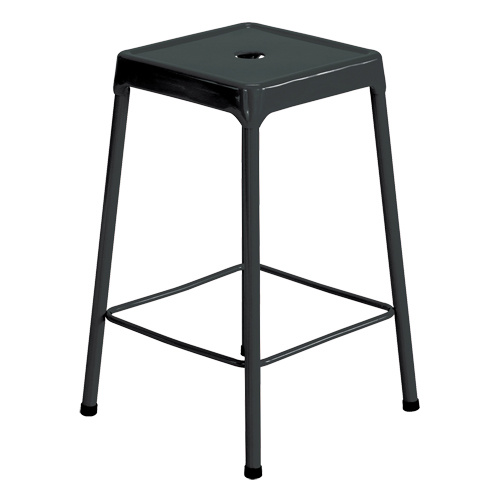 Safco 6605BL Counter Stool Counter Stool, Stationary, Fixed, 25", Steel Seat, Black - Each