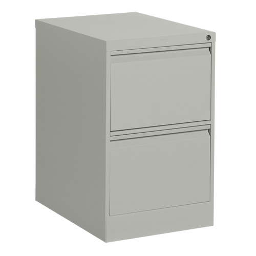 Offices To Go MVL25251 GRY Vertical Filing Cabinet Vertical Filing Cabinet, Steel, 2 Drawers, 18-1/7" W x 25" D x 29" H, Grey - Each