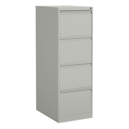 Offices To Go MVL25451 GRY Vertical Filing Cabinet Vertical Filing Cabinet, Steel, 4 Drawers, 18-1/7" W x 25" D x 52" H, Grey - Each