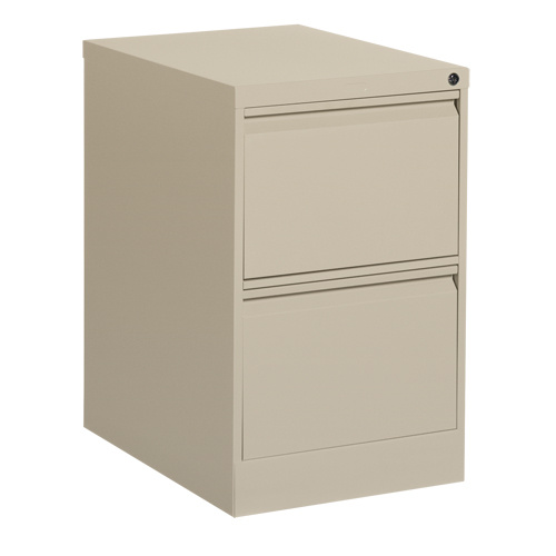 Offices To Go MVL25251 NEV Vertical Filing Cabinet Vertical Filing Cabinet, Steel, 2 Drawers, 18-1/7" W x 25" D x 29" H, Beige - Each