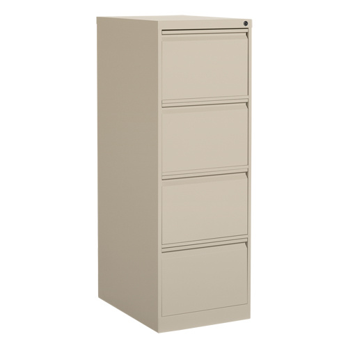 Offices To Go MVL25451 NEV Vertical Filing Cabinet Vertical Filing Cabinet, Steel, 4 Drawers, 18-1/7" W x 25" D x 52" H, Beige - Each