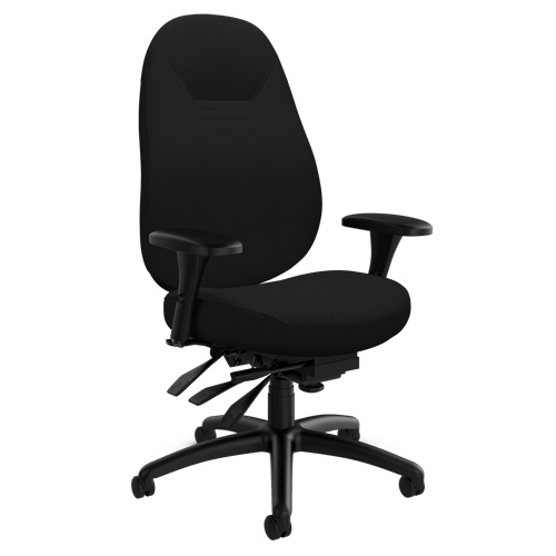 Offices To Go 1241-3-TC74 Medium Back Comfort Chair Medium Back Comfort Chair, Polyester, Black, 300 lbs. Capacity - Each