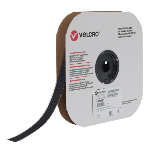 Velcro Companies 191051 Fastener Tape Fastener Tape, Hook, 25 yds x 1", Adhesive, Black - Each