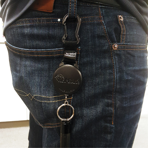 Key-Bak 0488-604 Securit Retractable Key Holder, Polycarbonate, 28" Cable, Carabiner Attachment-(Each)