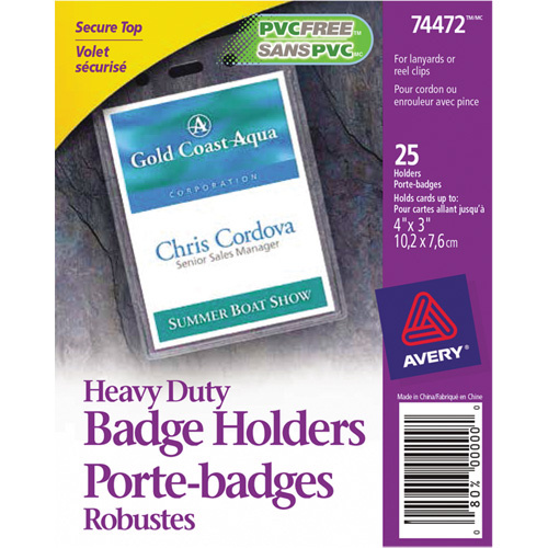 Avery Dennison 228601 Heavy-Duty Badge Holder Heavy-Duty Badge Holder - Pack of 25