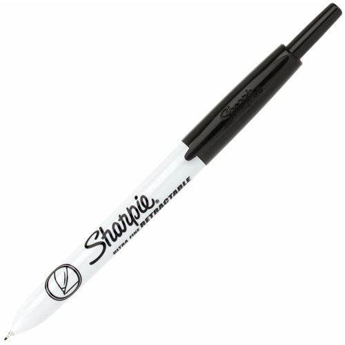 Sharpie 1735790 Retractable Permanent Marker Retractable Permanent Marker, Ultra Fine, Black - Each