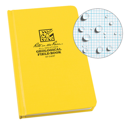 Rite In The Rain 540F Bound Book Bound Book, Hard Cover, Yellow, 160 Pages, 4-5/8" W x 7-1/4" L - Each