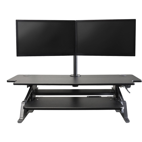 Horizon SSW42 Goya™ Sit-Stand Workstation Goya™ Sit-Stand Workstation, Desktop Unit, 20" H x 42" W x 16" D, Black - Each