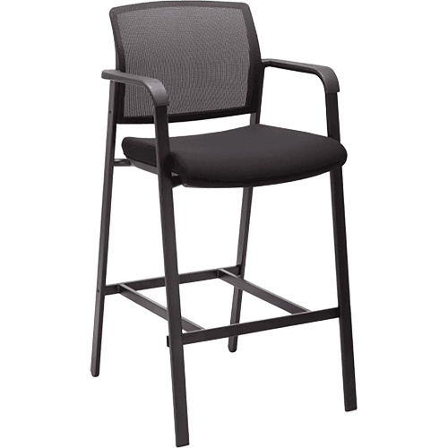 Horizon Seating A-20B Activ Series Barstool Chair, Stationary, Fixed, 58-1/2", Mesh Seat, Black-(Each)