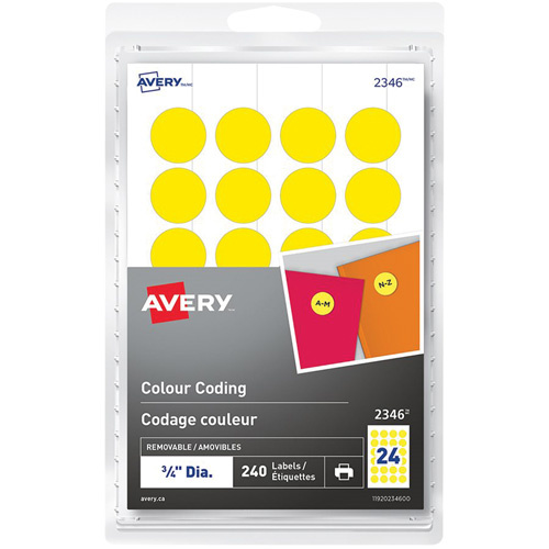 Avery Dennison 594648 Identification and Coding Labels Identification and Coding Labels - Each